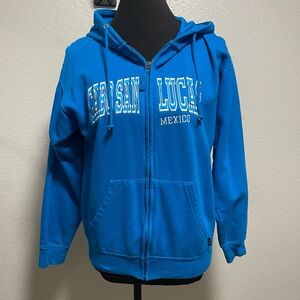 Pacific & Co. Men’s Blue Full-Zip Hoodie w "CABO SAN LUCAS MEXICO" Size SMALL